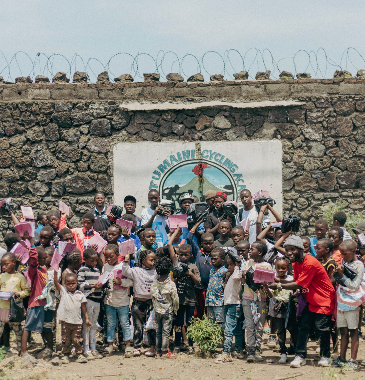 Young riders at Tumaini Cycling Academy in Goma
